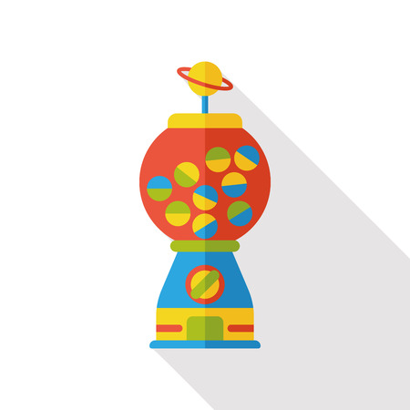 toy bubble gum machine flat iconのイラスト素材