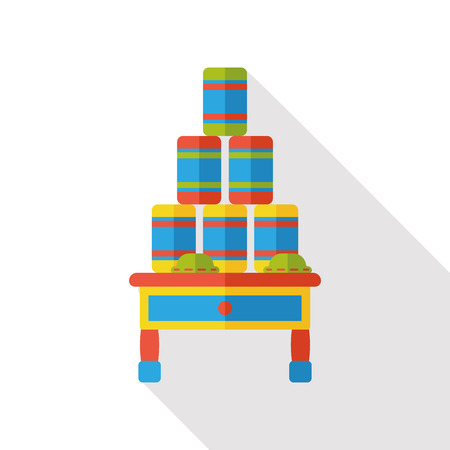 amusement park can games flat iconのイラスト素材