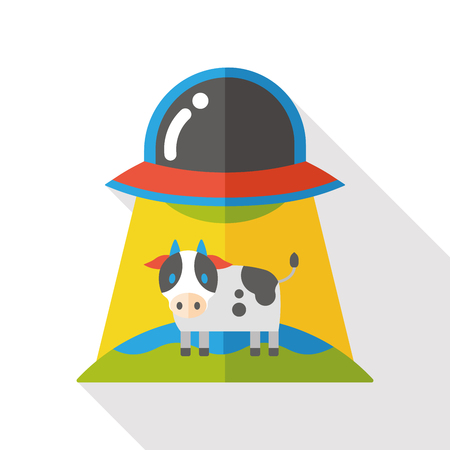 Space UFO flat iconのイラスト素材