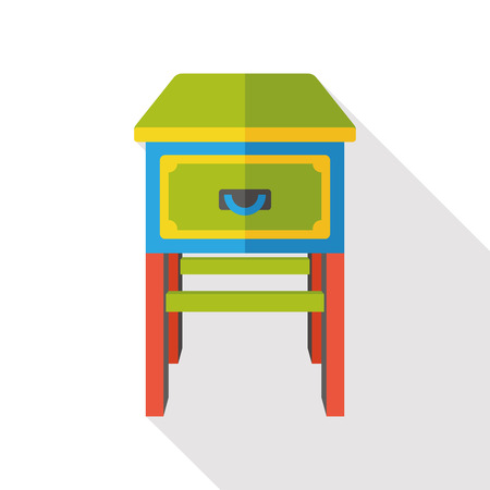 desk table flat iconのイラスト素材