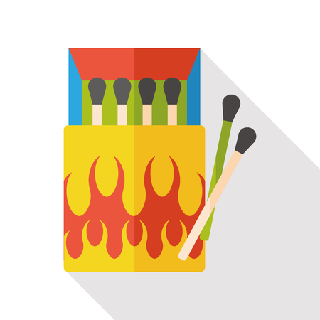 fire match flat iconのイラスト素材