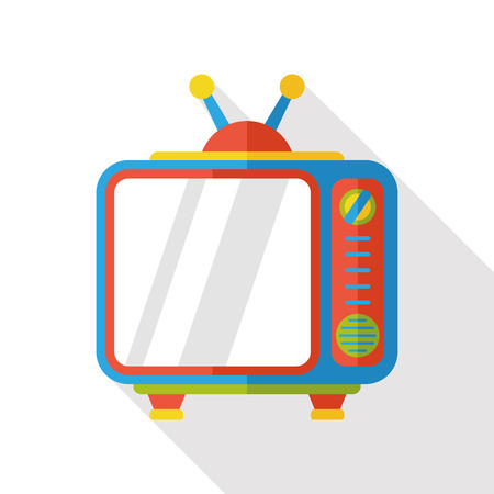 TV appliance flat iconのイラスト素材
