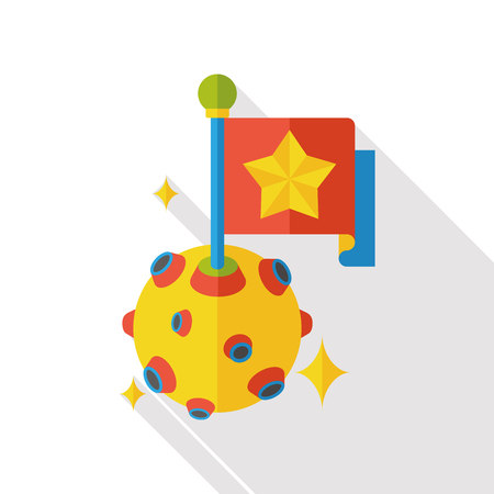 Space planet flat iconのイラスト素材