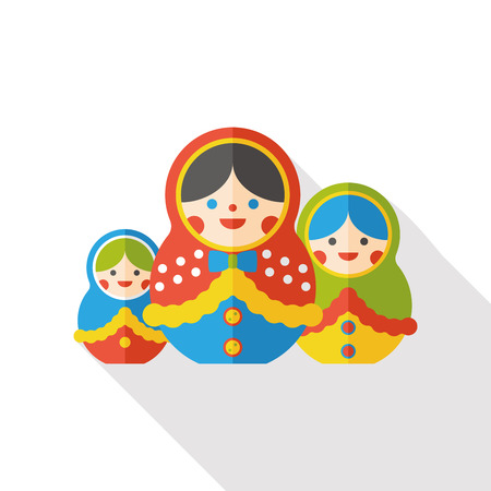 toy doll flat iconのイラスト素材