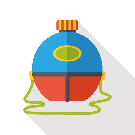 water bottle flat iconのイラスト素材