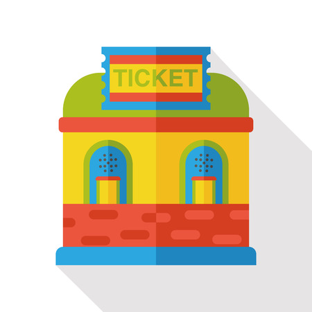 ticket office flat iconのイラスト素材