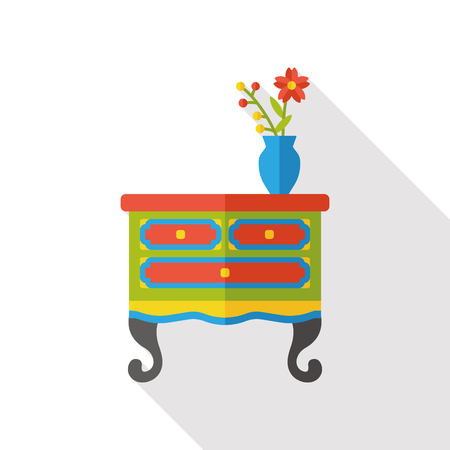 closet cabinet flat iconのイラスト素材