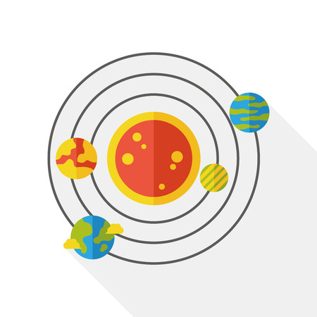 Space planet flat iconのイラスト素材