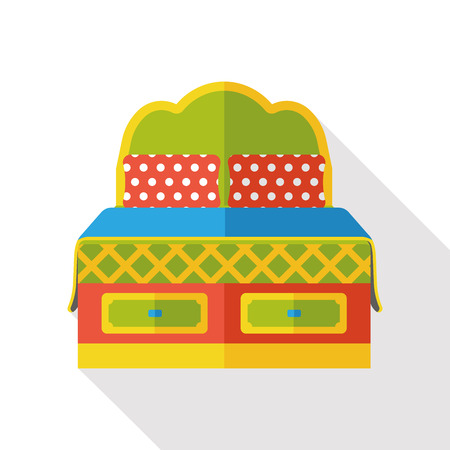 furniture bed flat iconのイラスト素材