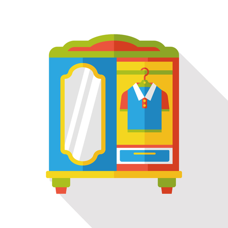 closet cabinet flat iconのイラスト素材