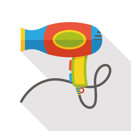 Hair dryer flat iconのイラスト素材
