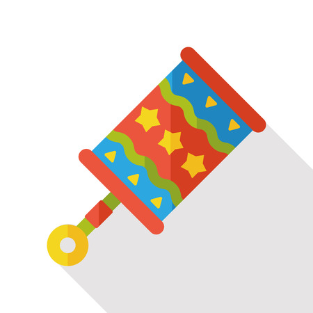 toy rattle flat iconのイラスト素材