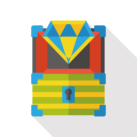 crystal jewel flat iconのイラスト素材