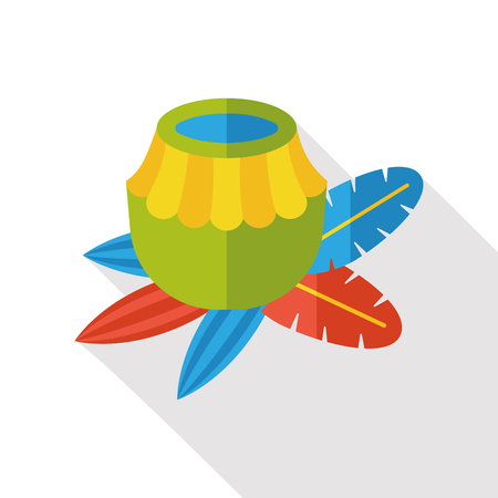 coconut fruits flat iconのイラスト素材