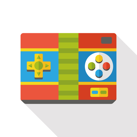 Game consoles flat iconのイラスト素材