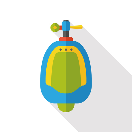 bathroom toilet flat iconのイラスト素材