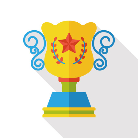 award trophy medal flat iconのイラスト素材