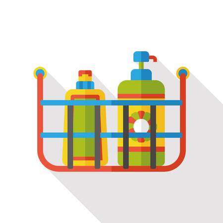 washing shampoo flat iconのイラスト素材
