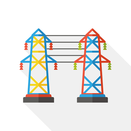 Antenna base station flat iconのイラスト素材