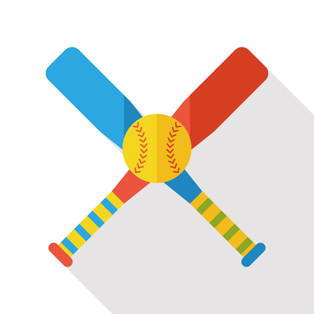 hobby baseball flat iconのイラスト素材