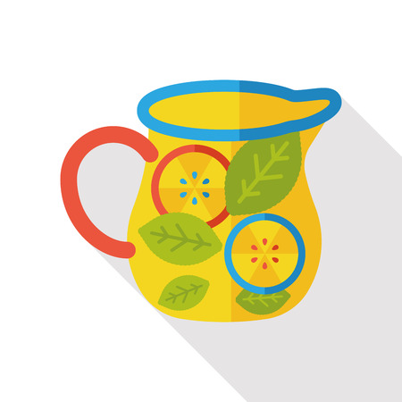 orange juice flat iconのイラスト素材