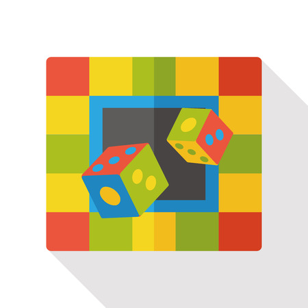 dice game flat iconのイラスト素材
