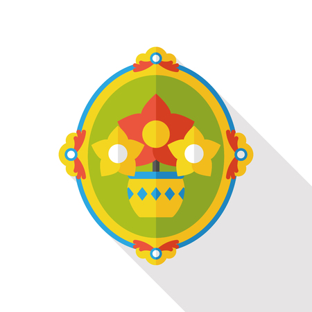 draw painting flat iconのイラスト素材