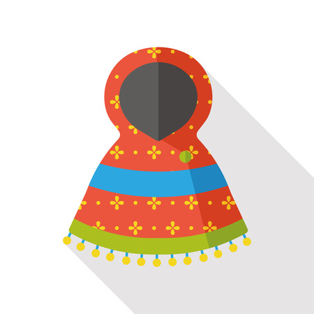 clothes wearing flat iconのイラスト素材