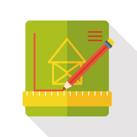 Architectural sculpture sketch flat iconのイラスト素材