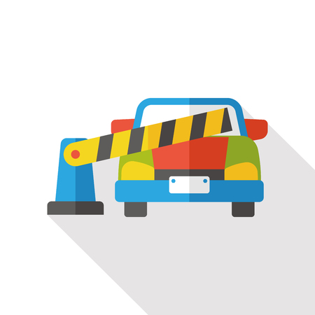 Toll booths flat iconのイラスト素材