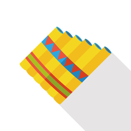 flute music instrument flat iconのイラスト素材