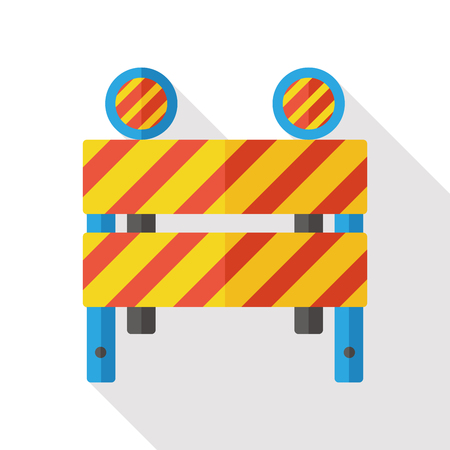 Roadblocks barrier flat iconのイラスト素材