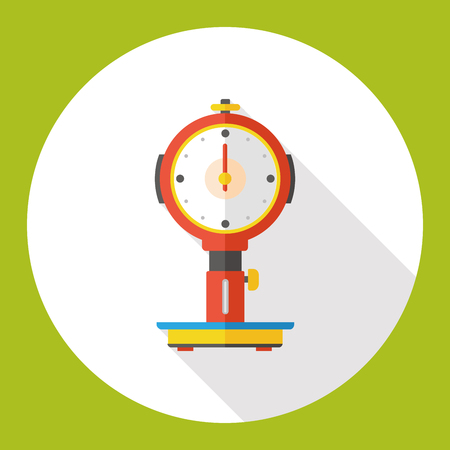 Weighing machine flat iconのイラスト素材