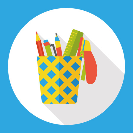 pencil flat iconのイラスト素材