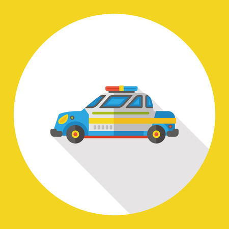Transportation flat police car iconのイラスト素材