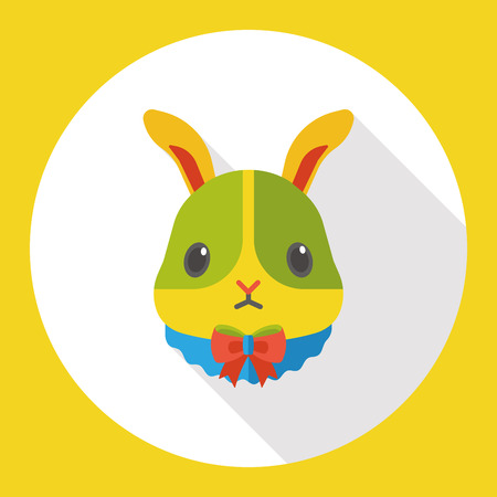 animal pet rabbit flat iconのイラスト素材