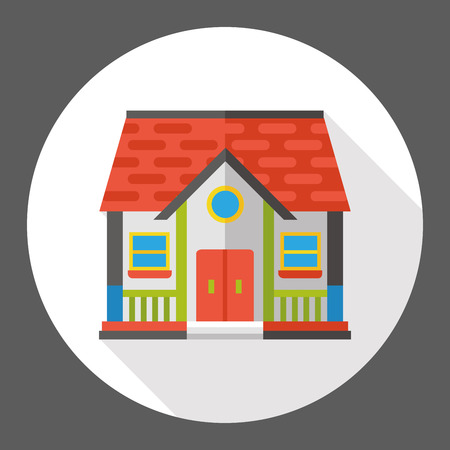 building architecture flat iconのイラスト素材