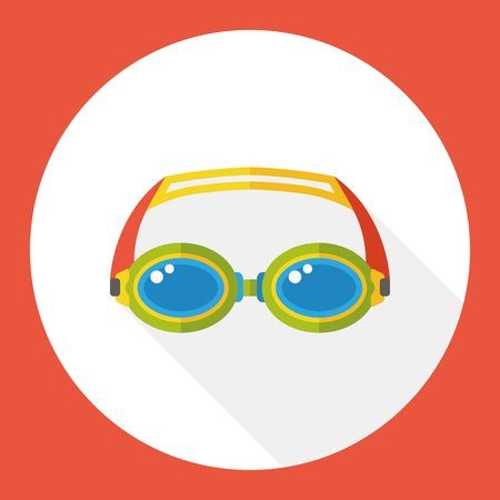 swimming Goggles flat iconのイラスト素材