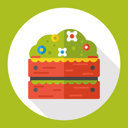 flower pot flat iconのイラスト素材