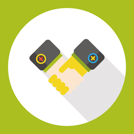 business shake hands flat iconのイラスト素材