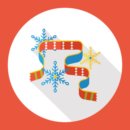 weather snowy scarf flat iconのイラスト素材