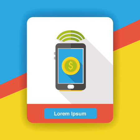 cellphone mobile flat iconのイラスト素材