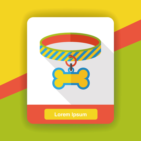 dog chains flat iconのイラスト素材