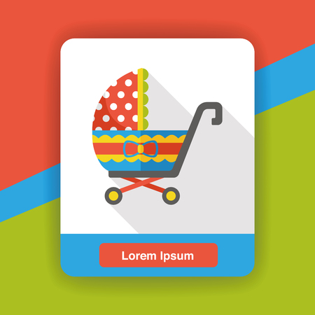 Baby carriages flat iconのイラスト素材