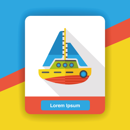 Transportation flat ship iconのイラスト素材