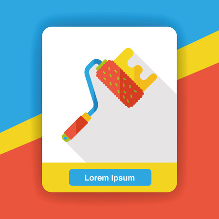 Paint brush tool flat iconのイラスト素材