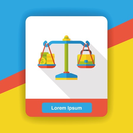 Balance level flat iconのイラスト素材