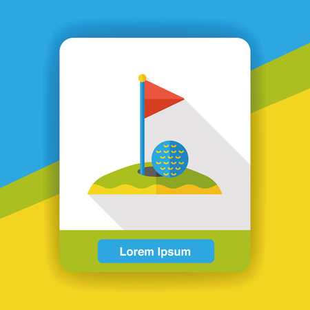 sport golf flat iconのイラスト素材