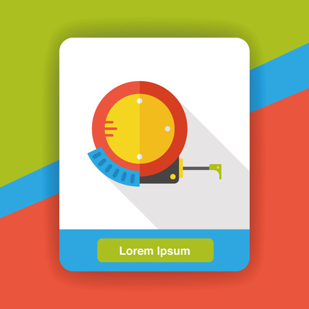 Measuring tape flat iconのイラスト素材