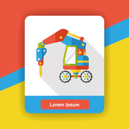truck transportation flat iconのイラスト素材